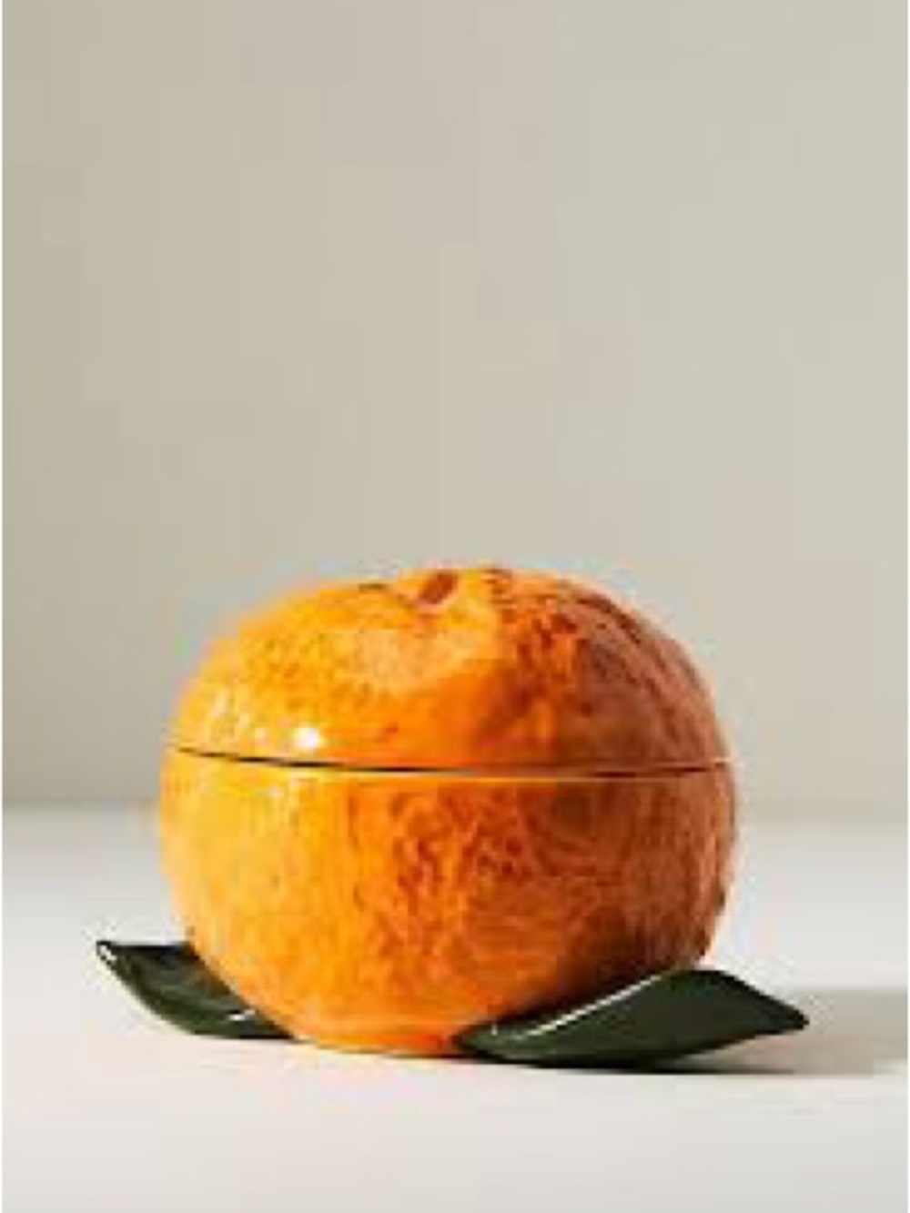 Anthropologie Valencia canister pot  Orange-Shaped Ceramic
